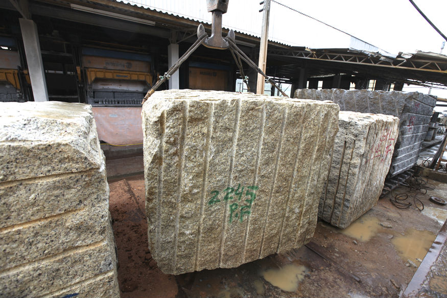 lifting a block of stone