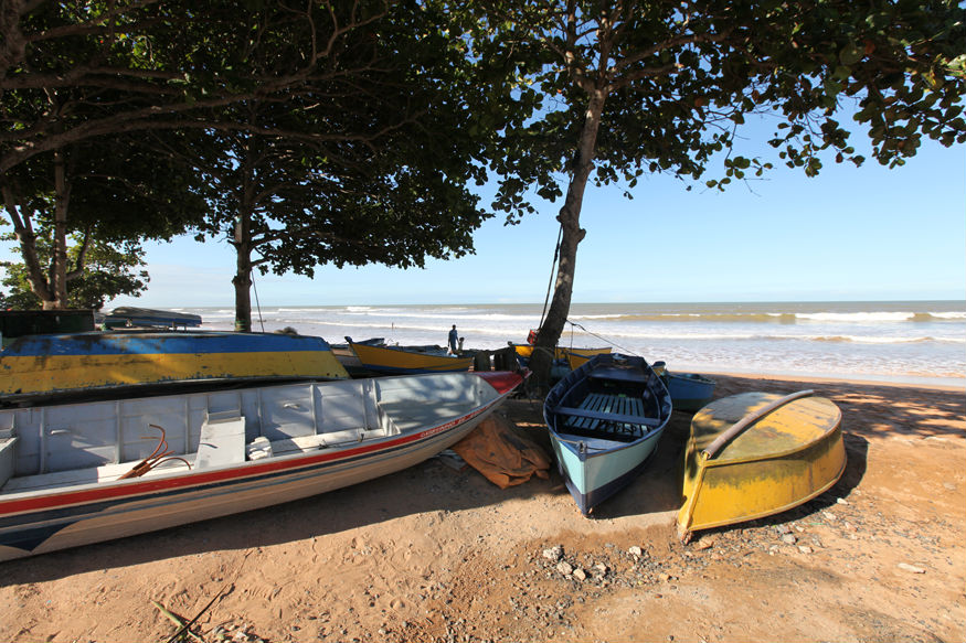 boats on a beach