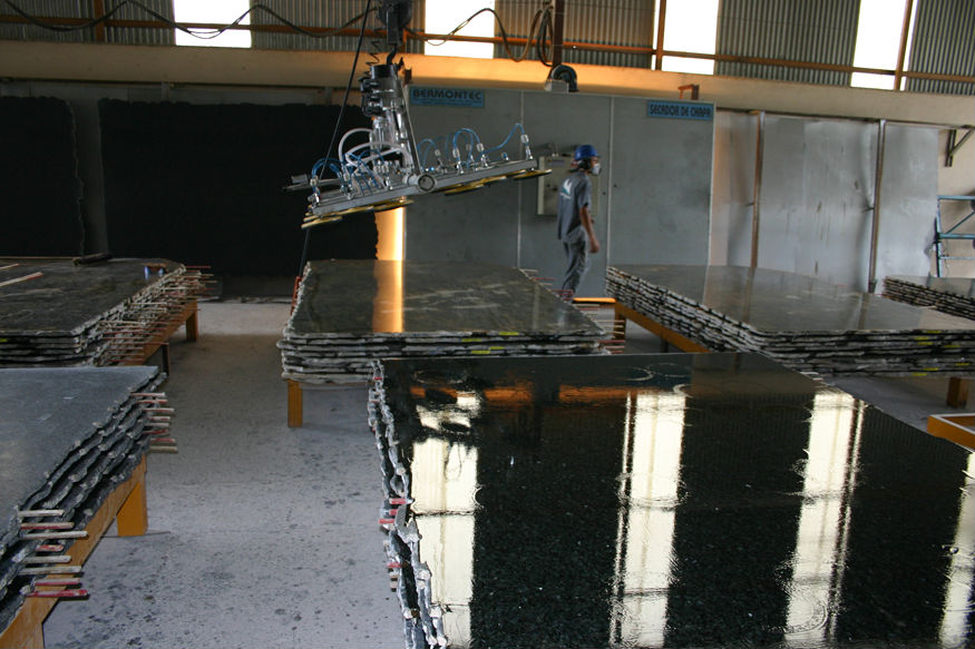 resin on a slab of stone